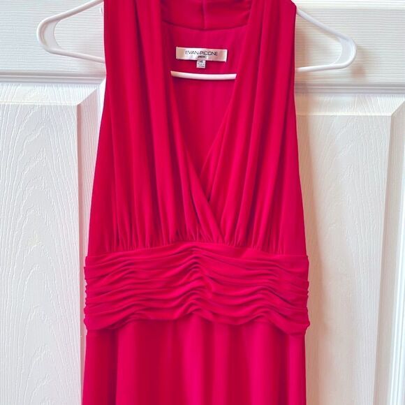VINTAGE EVAN PICONE DRESS IM HOT PINK EUC WORN ONCE SIZE 14 - Picture 3 of 7